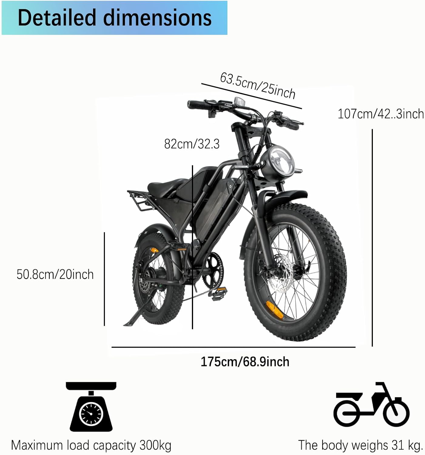 Electric Bike for Adults, 48V18.2Ah Removable Battery Ebike DK401, Dual Shock Absorbers 20 Inch All-Terrain Tires Off-Road Electric Mountain Bike for Urban Commuting, Various Terrain