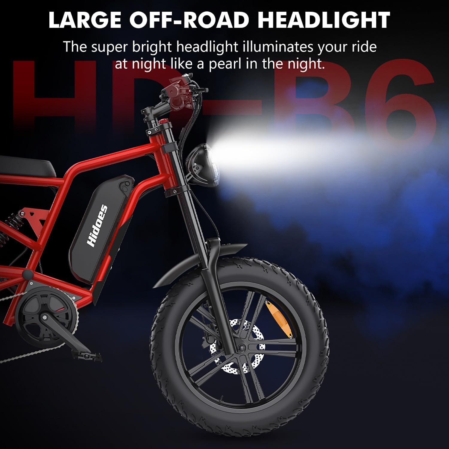 iENYRID Electric Bike for Adults, Fat Tire Hidoes B6 25KM/H Electric Bike Bicycles 15.6Ah Removable Battery E Bikes for Adults Electric Mountain Bike for Men